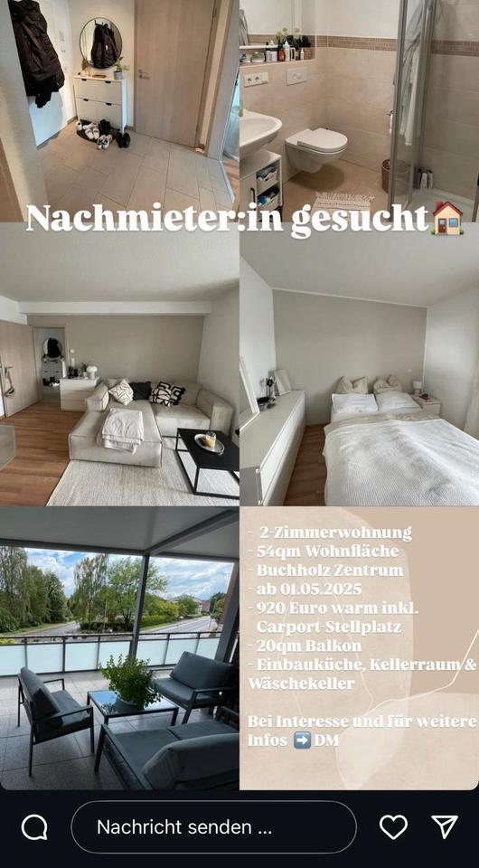 Thumbnail-2-Zimmer-Wohnung mit großem Balkon & Carport in Buchholz i.d.N.