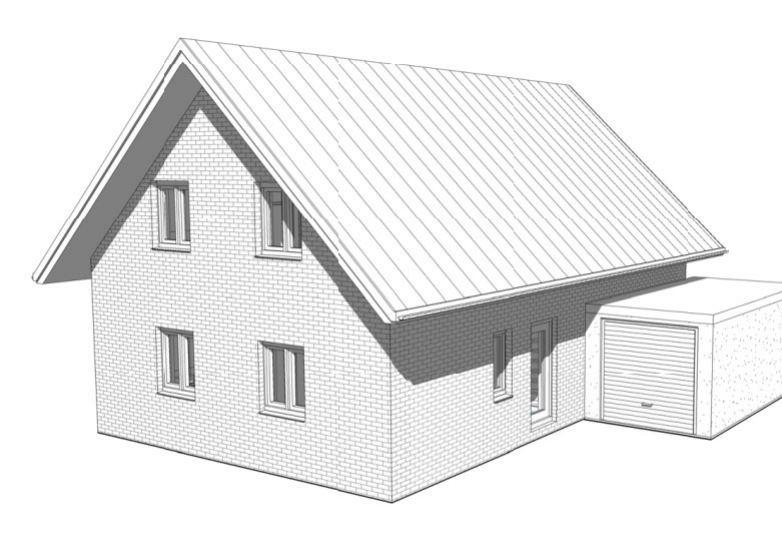 Thumbnail-Freistehendes massives Einfamilienhaus mit Garage und Garten