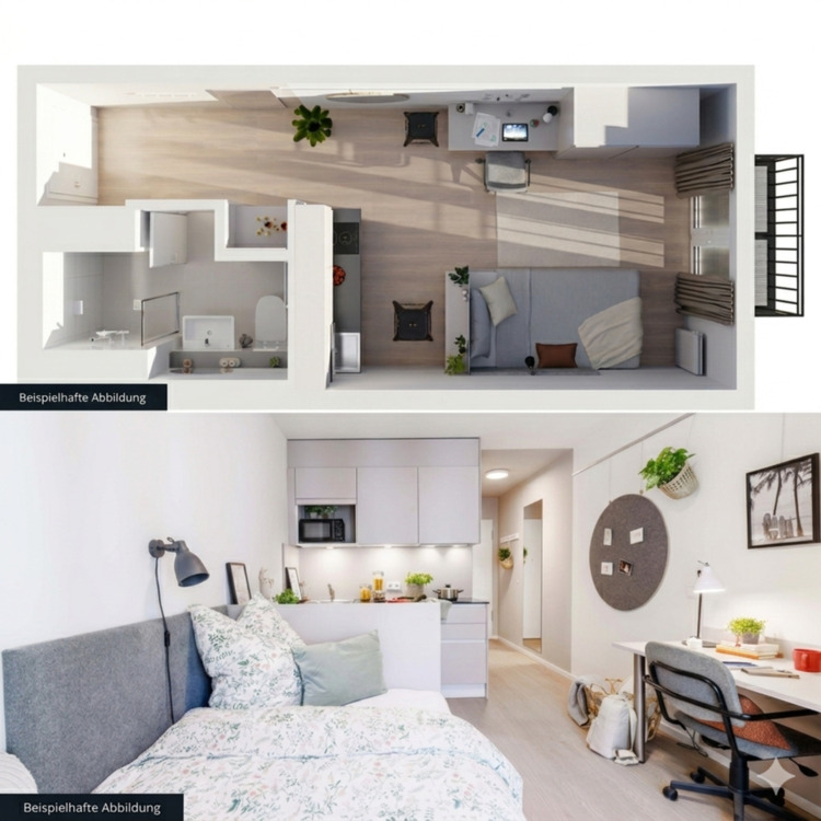 Thumbnail-Neubau: 22 qm All-In Studio Balkon Geschenk Rollconti