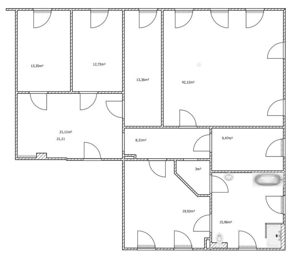 Thumbnail-großzügige helle 5 Raum Wohnung zu vermieten 160qm 960€
