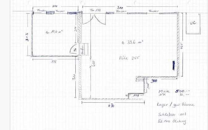 Thumbnail-Lagerraum (40 + 10 m²) mit WC