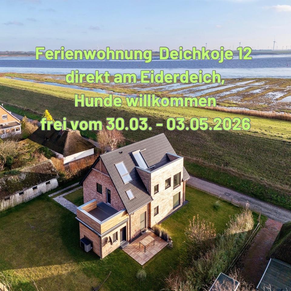 Thumbnail-Ferienwohnung Last Minute direkt am Eiderdeich Nordsee mit Hund