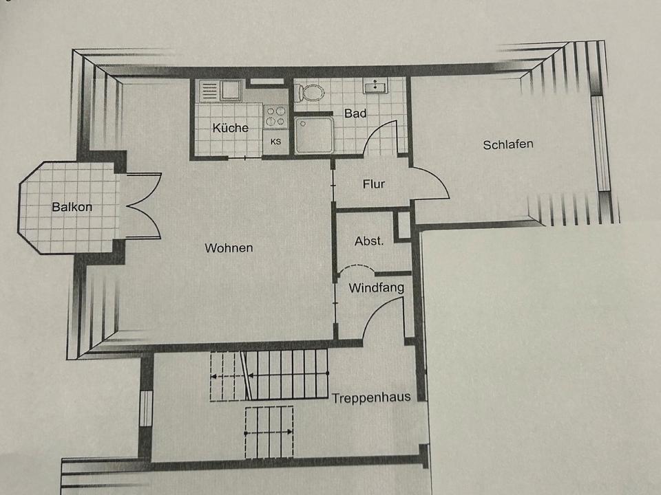 Thumbnail-Renovierte 2-ZBK mit Ausbaureserve Dietzenbach leer TG Balkon