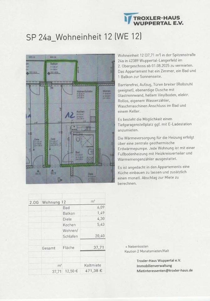 Thumbnail-barrierefreies Appartement in Wuppertal-Langerfeld