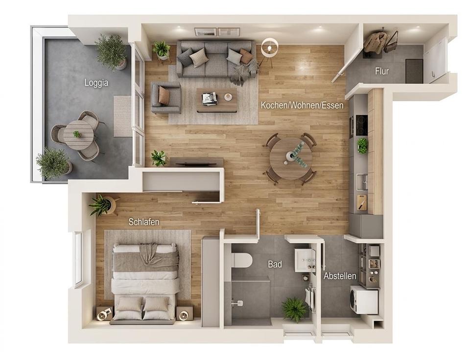 Thumbnail-Moderne 2-Zimmer-Neubauwohnung mit Loggia & Aufzug – Erstbezug
