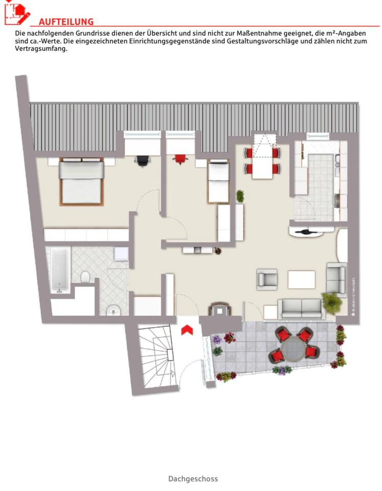 Thumbnail-Schöne Dachgeschosswohnung mitten in Großostheim zu vermieten