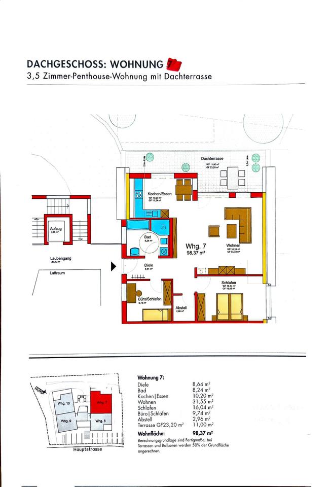 Thumbnail-Moderne 3,5-Zimmer-Penthouse-Wohnung mit großer Dachterrasse