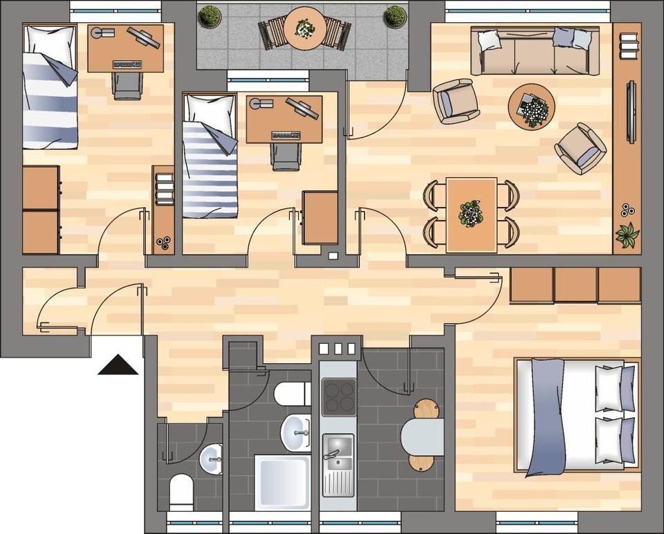 Thumbnail-Demnächst frei!!! 4-Zimmer-Wohnung in Wilhelmshaven Wiesenhof