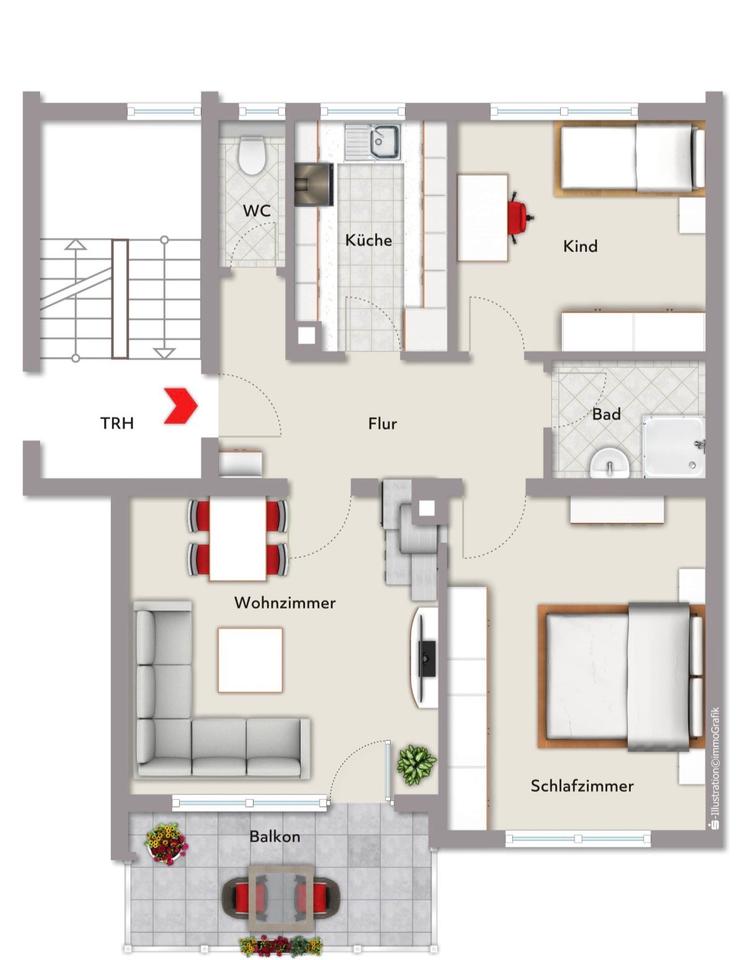 Thumbnail-Wunderschöne 3 Zimmer Wohnung in Leonberg zu vermieten