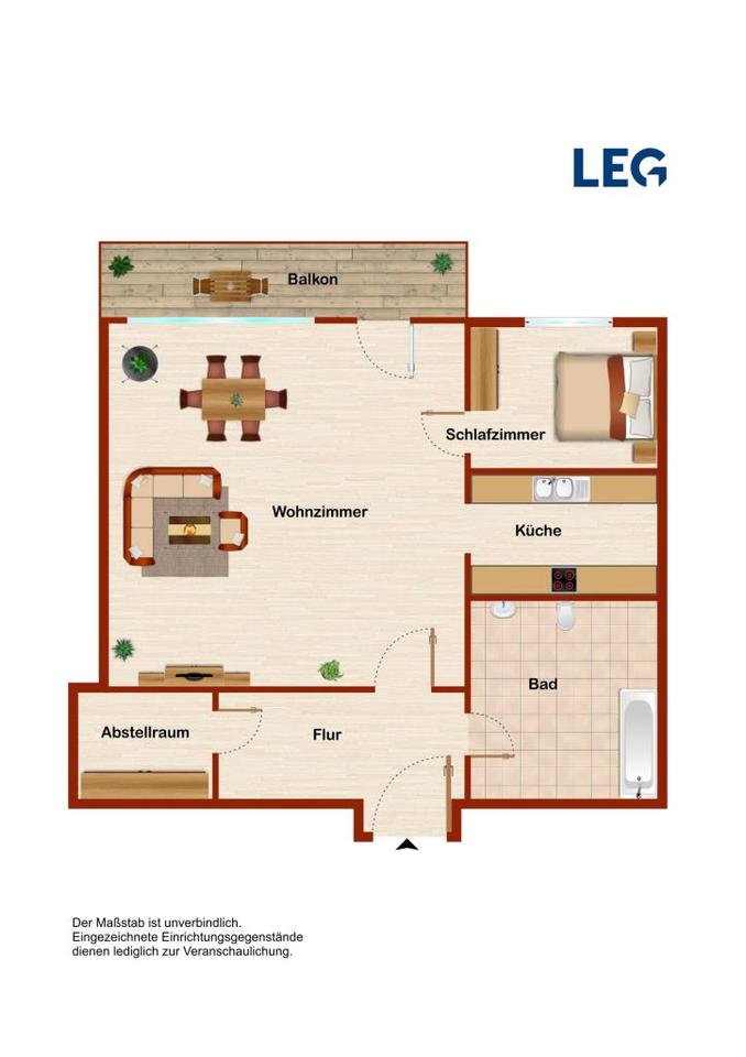 Thumbnail-1-Raum-Wohnung mit Ausblick und Fahrstuhlkomfort!