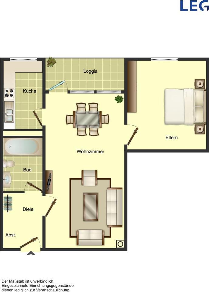 Thumbnail-Zwei Zimmer mit separater Küche und Balkon in Düsseldorf