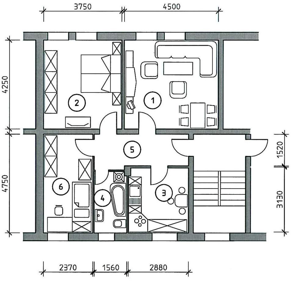 Thumbnail-3-Raumwohnung - Lange Str. 12 in Gröditz mit Einbauküche