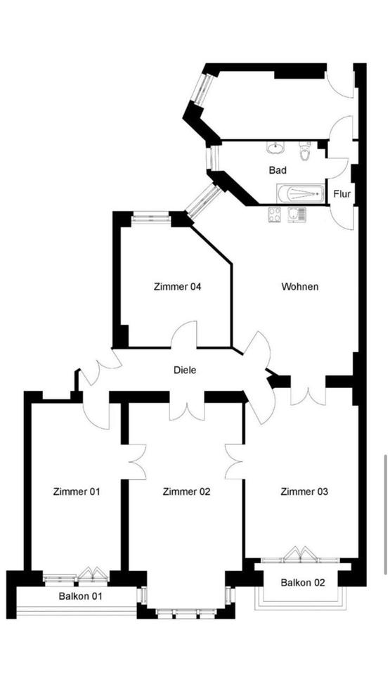 Thumbnail-EXKLUSIVE 5-ZIMMER-WOHNUNG MIT 2 BALKONEN – 120 m²