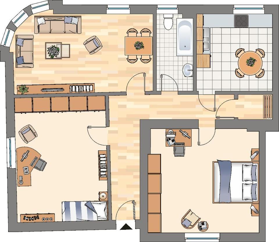 Thumbnail-3-Zimmer-Wohnug mit großem Wohnzimmer bezugsfertig