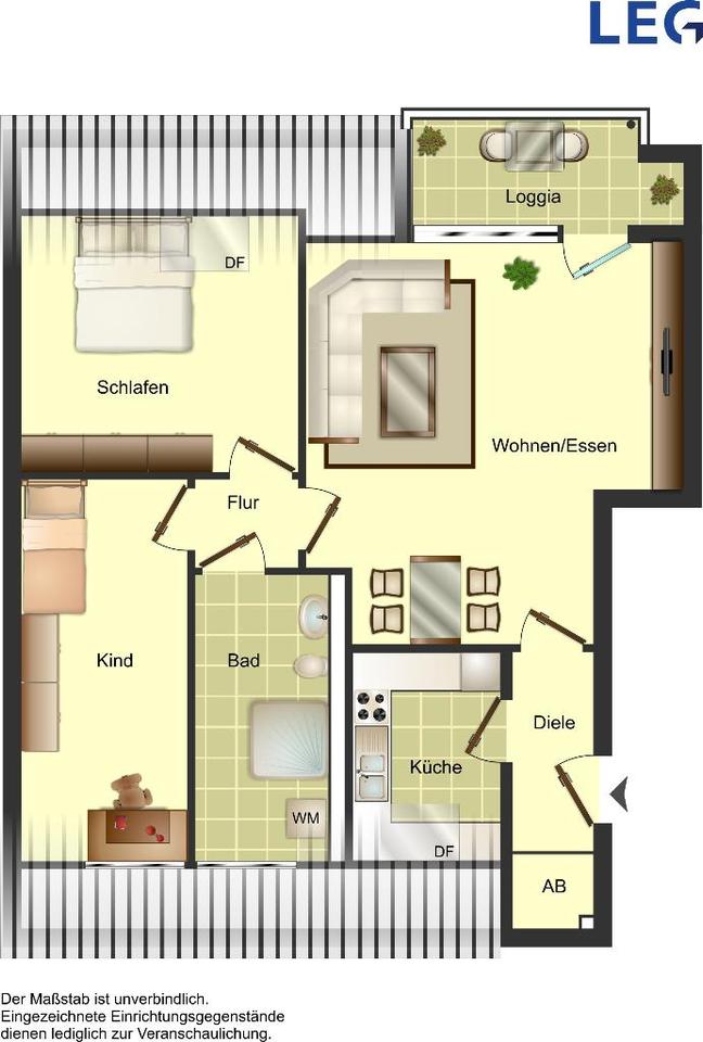 Thumbnail-Demnächst frei! 3-Zimmer-Wohnung in Düsseldorf Heerdt