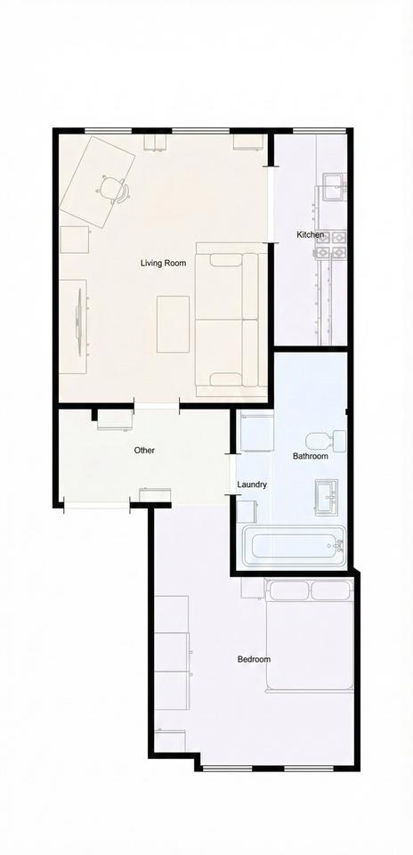 Thumbnail-Zwischenmiete: Möblierte 2-Zimmer-Wohnung in Reudnitz-Thonberg