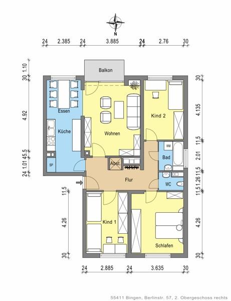 Thumbnail-Frisch modernisierte 4-Zimmer-Wohnung mit großem Balkon