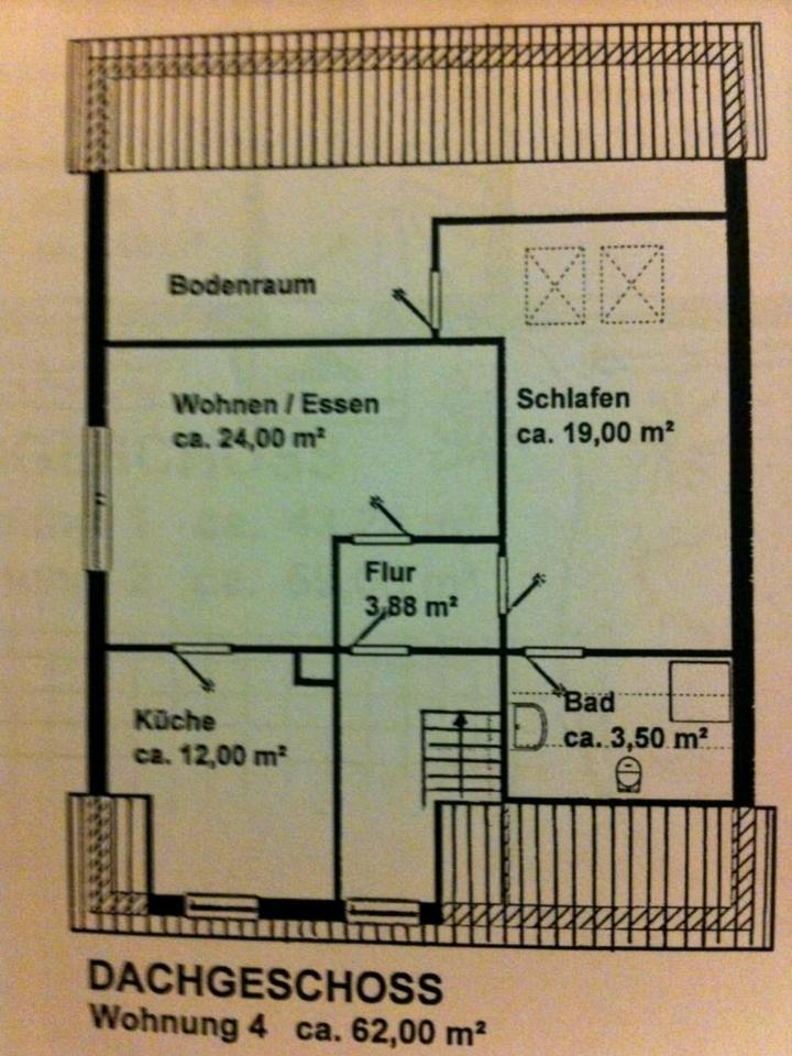 Thumbnail-2 Zimmer Wohnung zu vermieten 62m2