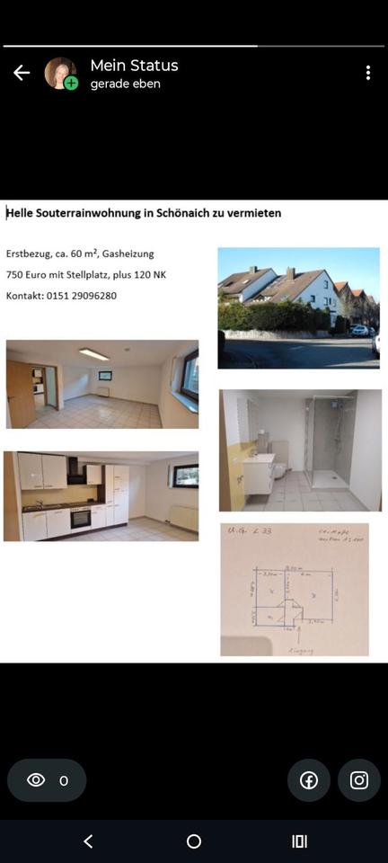 Thumbnail-Helle Souterrain-Wohnung in Schönaich