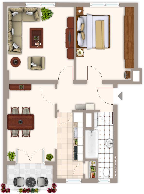 Thumbnail-Sofort freie 3-Zimmer-Wohnung!