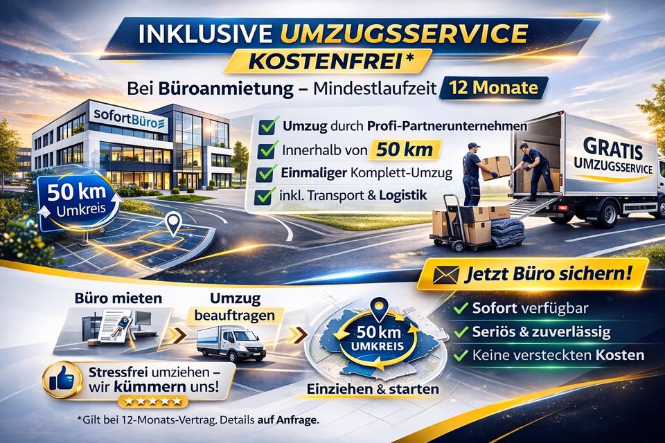 Thumbnail-Büro mieten Hannover - Kostenfreier Umzugsservice 50km Entfernung
