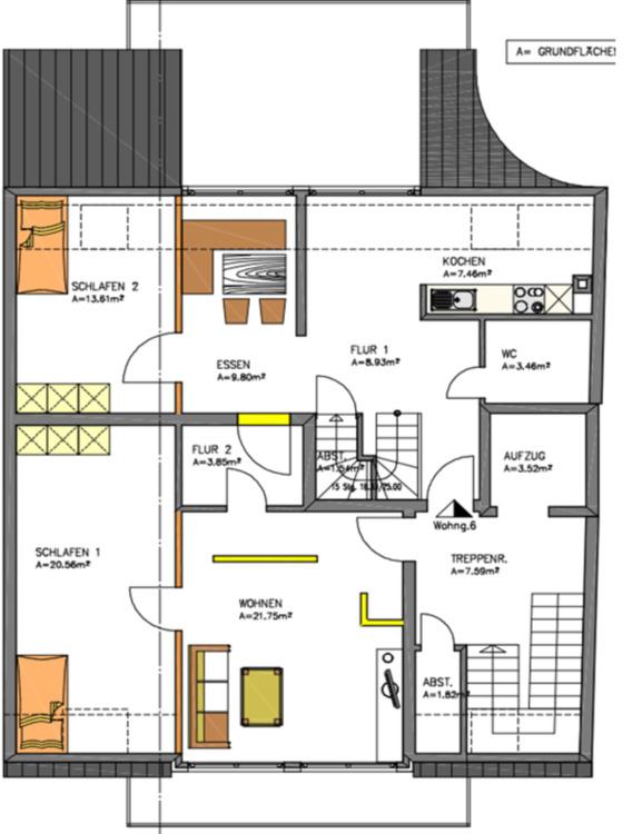 Thumbnail-DG Wohnung 4 Zimmer, 154qm, 1200€