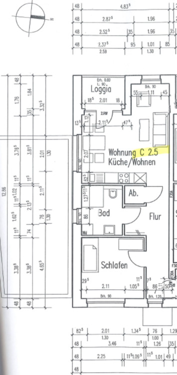 Thumbnail-53m²-2 Zimmer Wohnung - Mecklenbeck ab. 60 Jahre