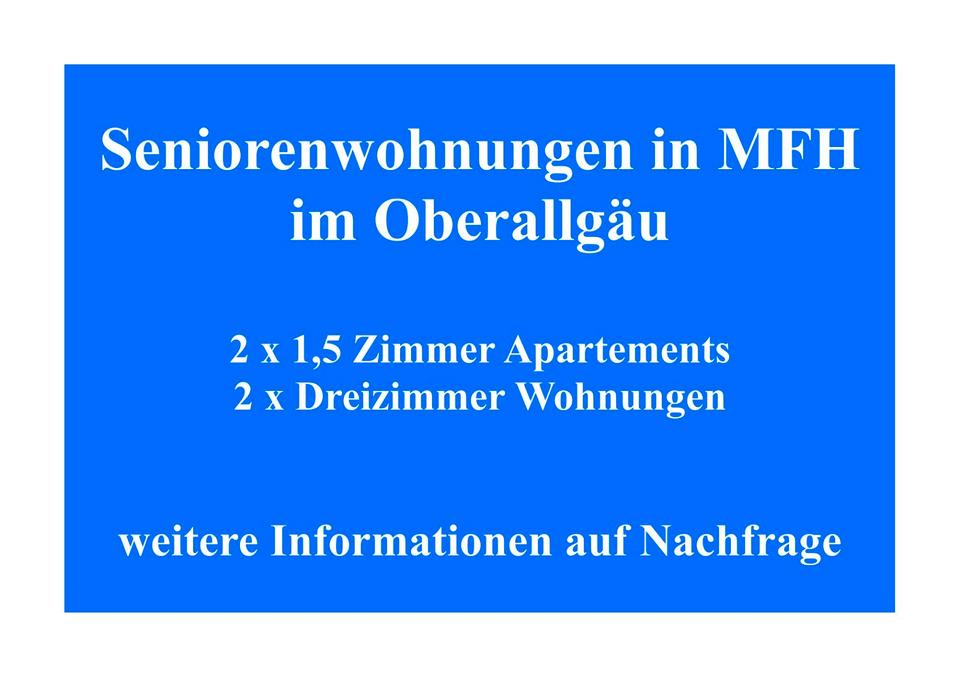 Thumbnail-Alterswohnsitz im Oberallgäu, mehrere Wohnungen im MFH zum Erwerb