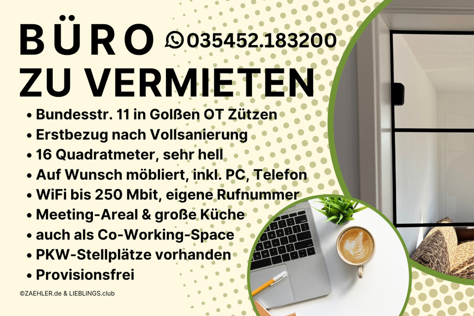 Thumbnail-Büro Bürogemeinschaft Co-Working-Space +Meeting-Raum zu vermieten