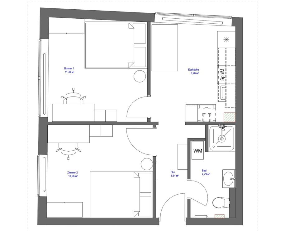 Thumbnail-Ein Zimmer in 2er WG-Wohnung in Köln-Poll mit Rheinblick!
