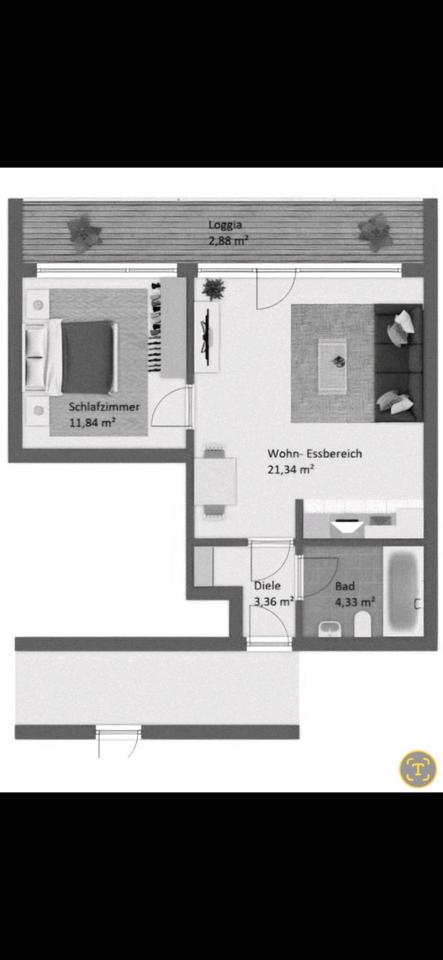 Thumbnail-Zwei-Zimmer-Wohnung in Neuss Hammfeld- Görlitzer Straße