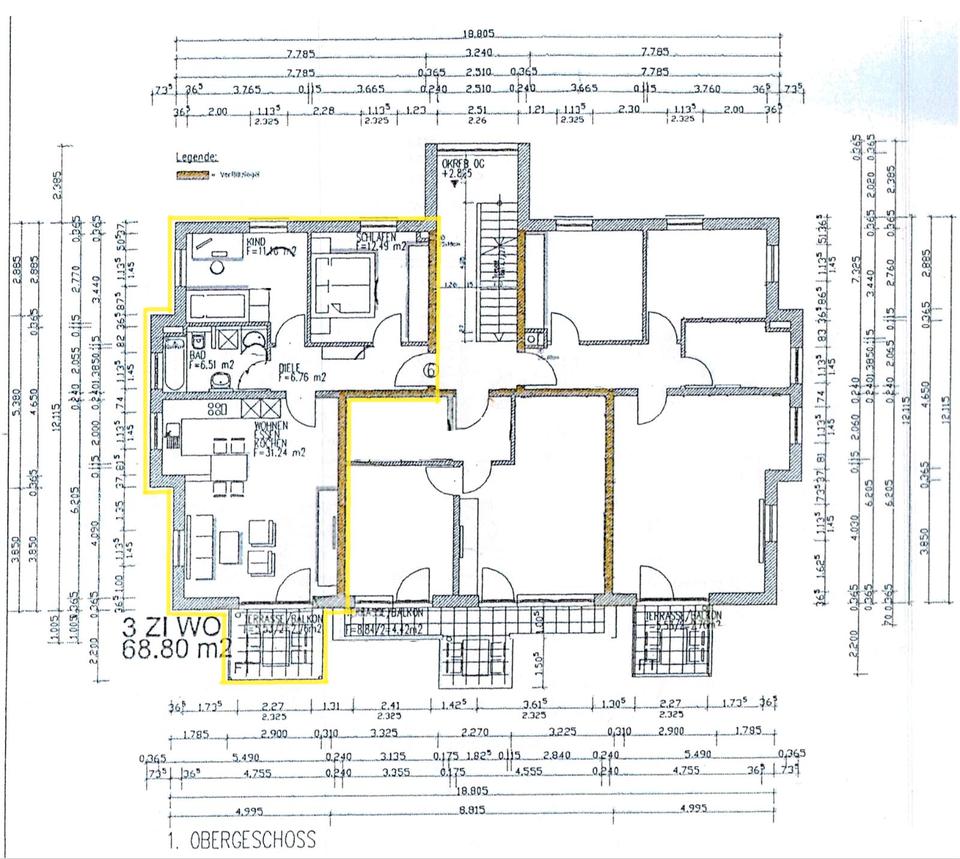 Thumbnail-Schöne 3 Zimmer Wohnung mit Balkon
