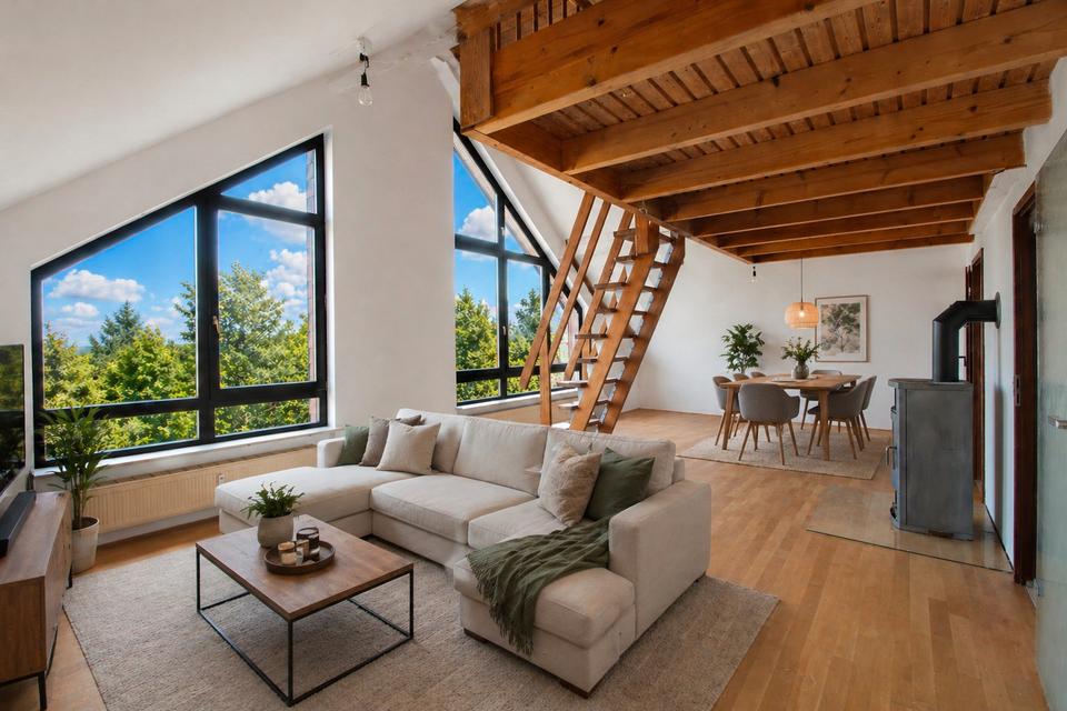 Thumbnail-Helle DG-Wohnung mit offener Galerie, Kaminanschluss und Terrasse