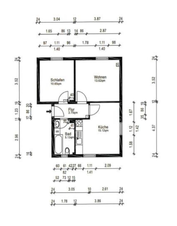 Thumbnail-Die 2-Zimmer-Wohnung liegt im Hochparterre mit Gartennutzung