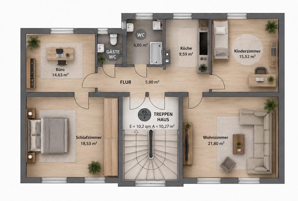Thumbnail-Erstbezug einer exklusiven 4-Zimmer-Wohnung im Erdgeschoss