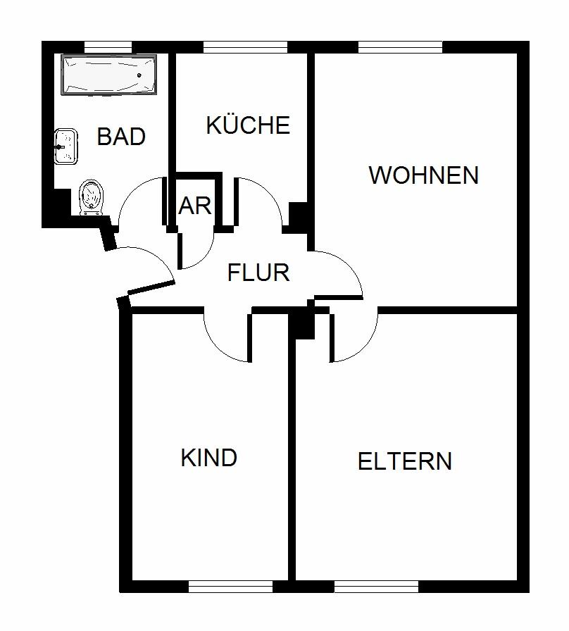 Thumbnail-3-Zimmer-Wohnung in Gelsenkirchen Hassel