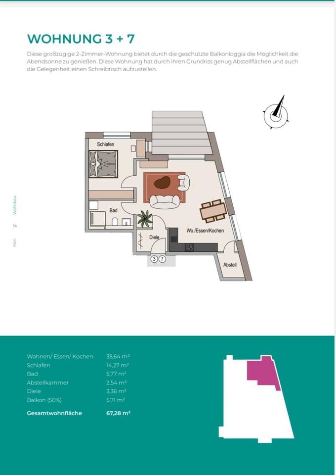 Thumbnail-schöne 2 Zimmer Wohnung in Neckarwestheim