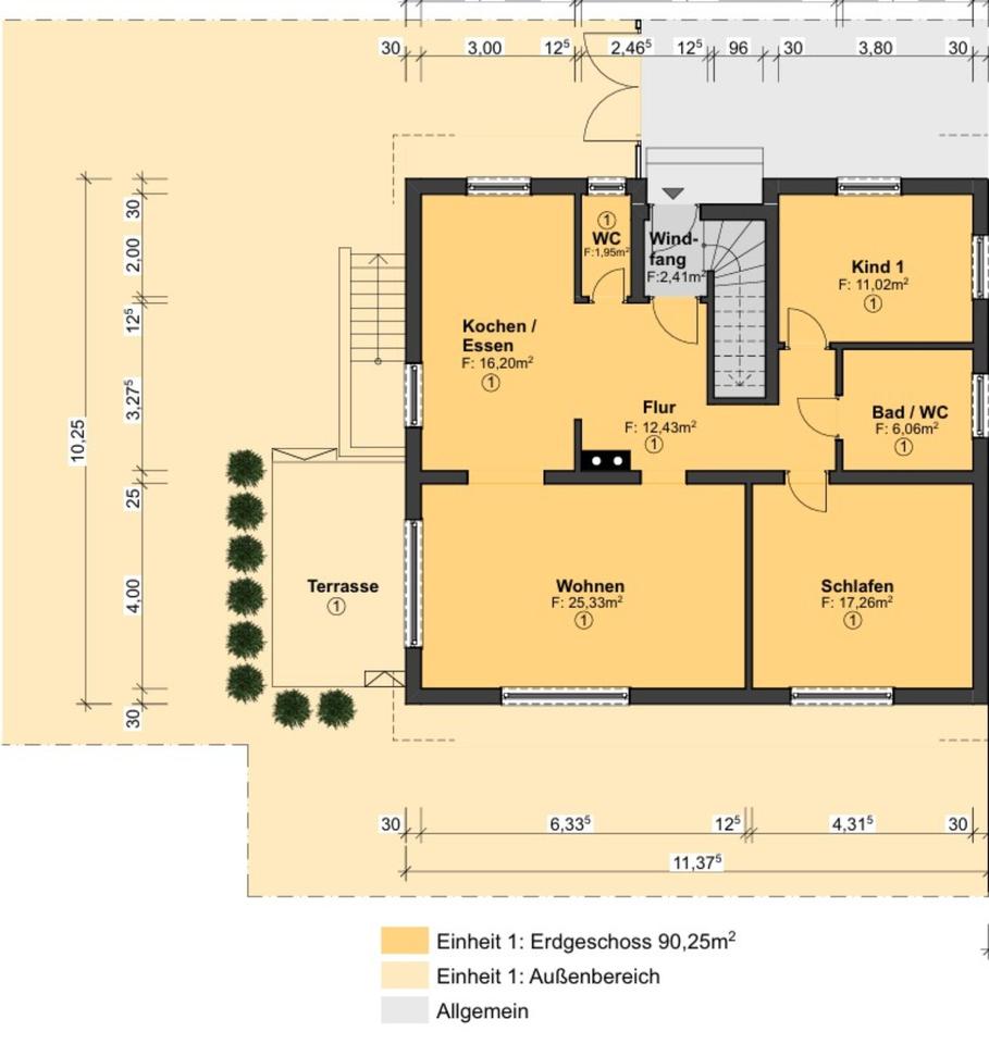 Thumbnail-3,5 Zimmer EG Metz Neuhausen Option TerrasseGarten