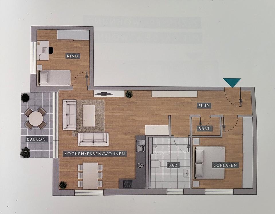 Thumbnail-3-Zi-Whg. 84m² in Backnang zu vermieten ab 01.07.2026