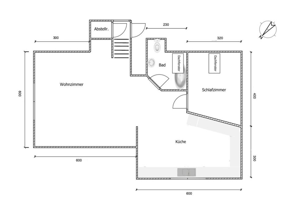 Thumbnail-sehr schöne 2-R-DG-Wohnung mit Einbauküche in Kamenz