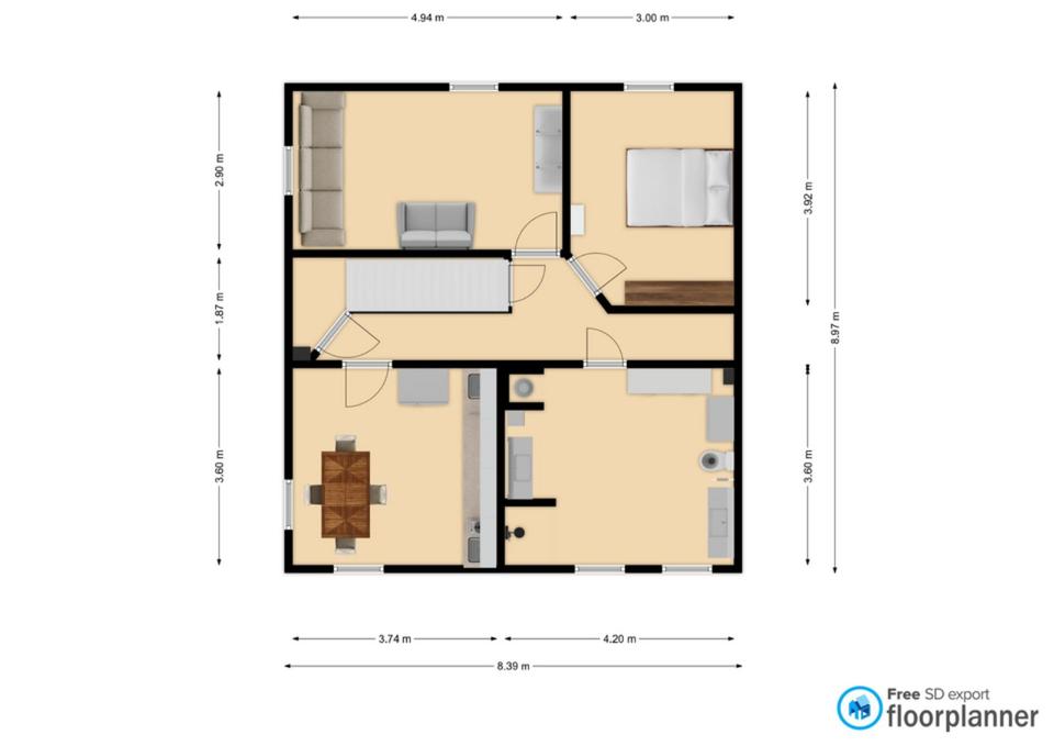 Thumbnail-2-Zimmer-Wohnung zu vermieten