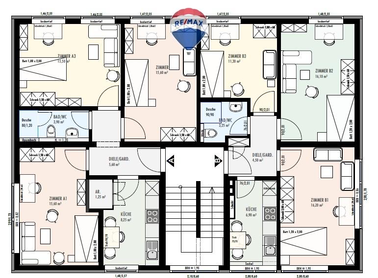Thumbnail-3 Möbliertes Zimmer in moderner Mädchen-WG am Hammer Park – Erstbezug nach Kernsanierung