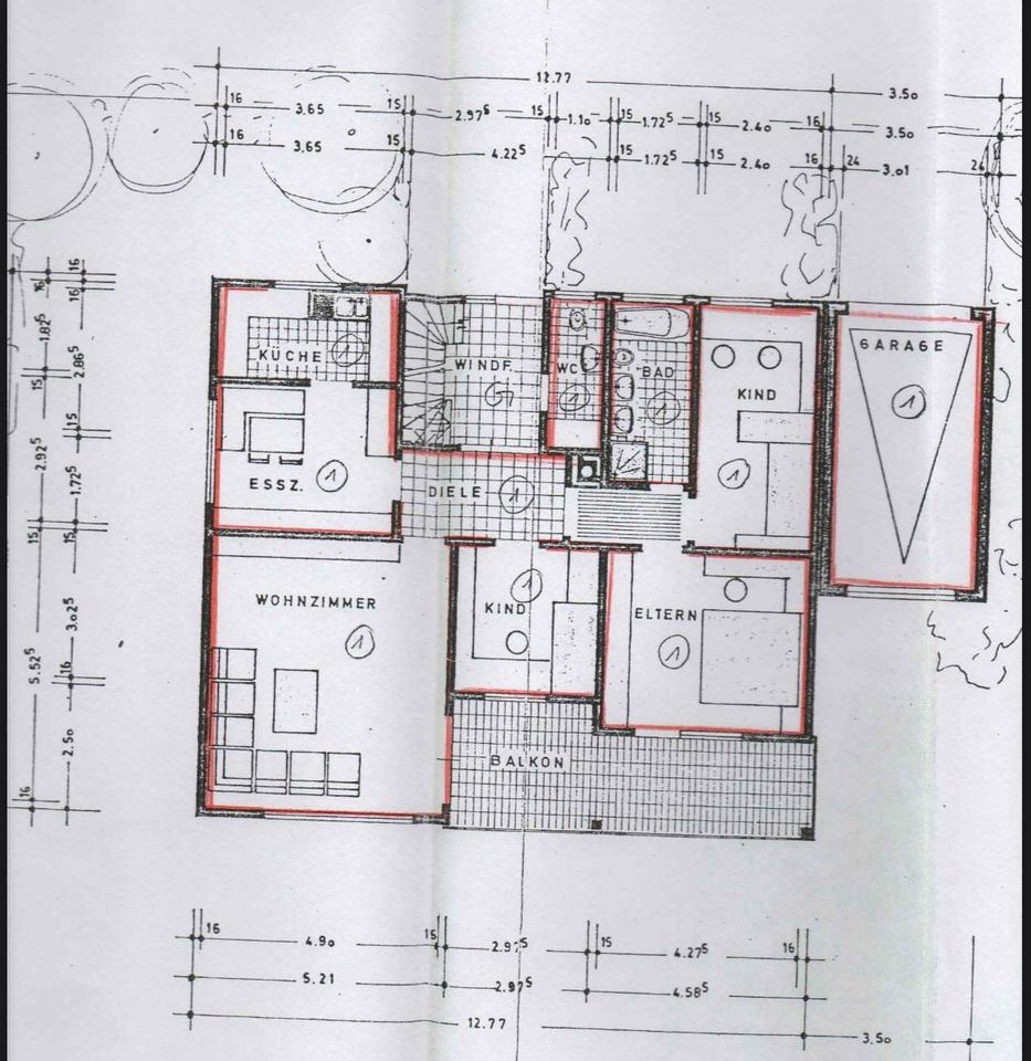 Thumbnail-5-Zimmer Wohnung 107 qm Zimmern o.Rottweil