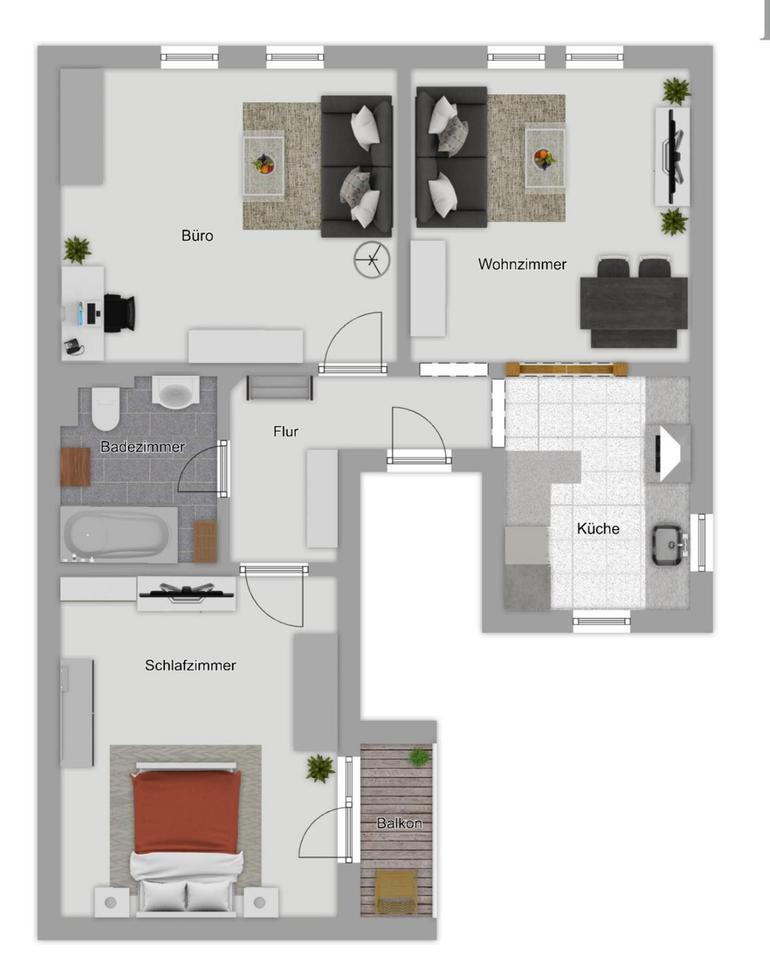 Thumbnail-Zu verkaufen! 3-Zi. Wohnung, Kernsaniert, 76qm, Bad Vilbel