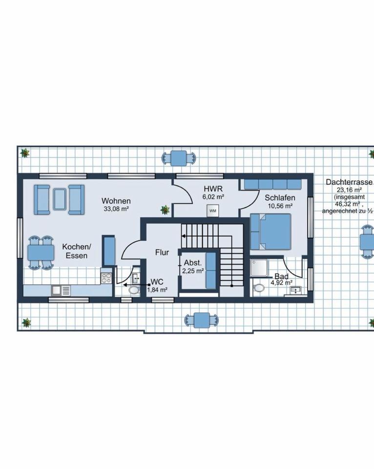 Thumbnail-Modernes Penthouse Glück 2 Zimmer EBK Fußbodenheizung & Solar