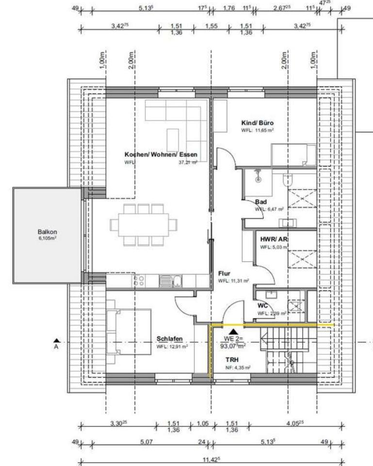 Thumbnail-90 m² Dachgeschosswohnung mit Balkon im Erstbezug - 46325 Borken