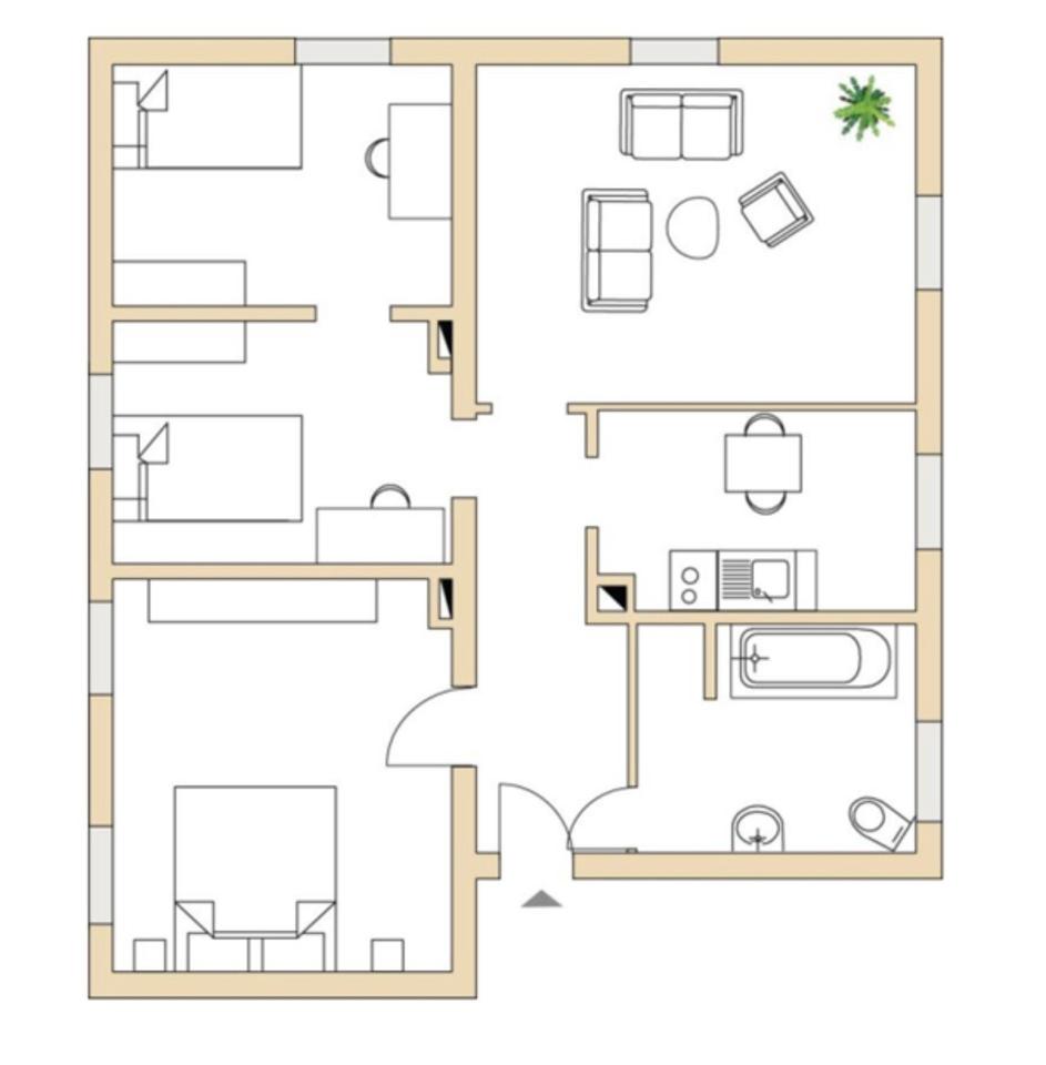 Thumbnail-Schöne 4-Raum-Wohnung in Böhlen zu vermieten - ruhig gelegen