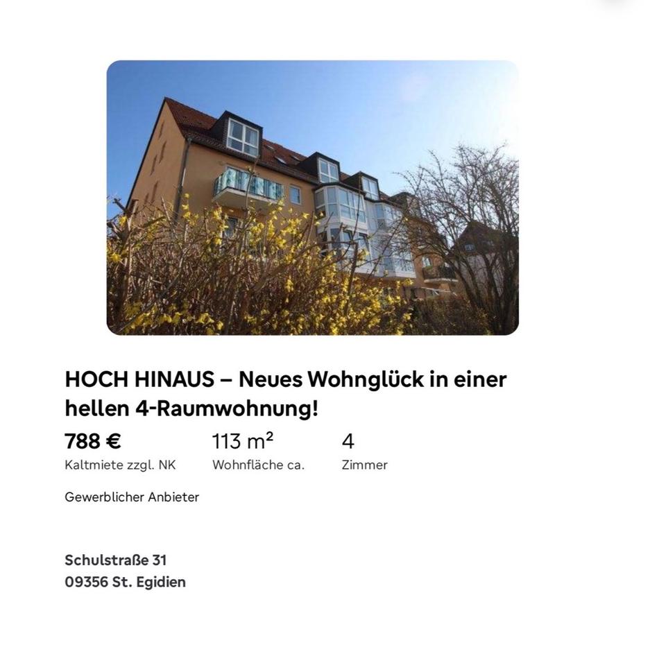 Thumbnail-Helle 4-Raum Maisonette Wohnung