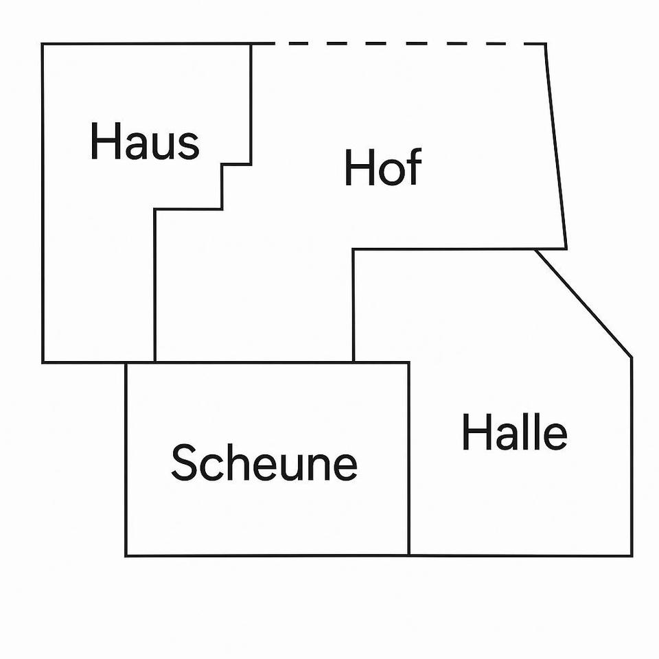 Thumbnail-Halle + Haus + Scheune + Hof