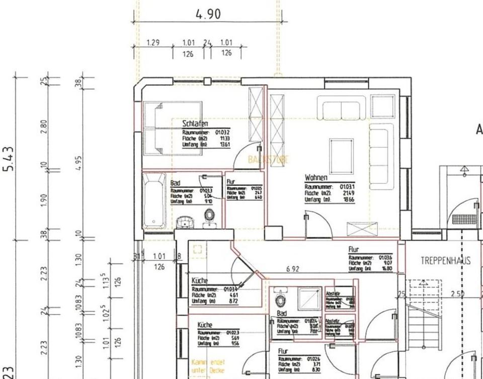 Thumbnail-frisch sanierte 2 Zimmer, Küche, Bad -Wohnung mit Stellplatz